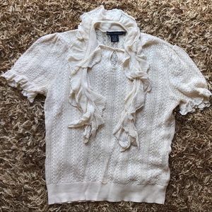 Ralph Lauren VTG Knit Lace Top Victorian Edwardian